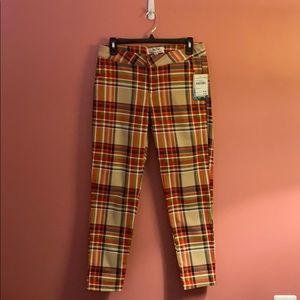 Plaid Skinny Pants